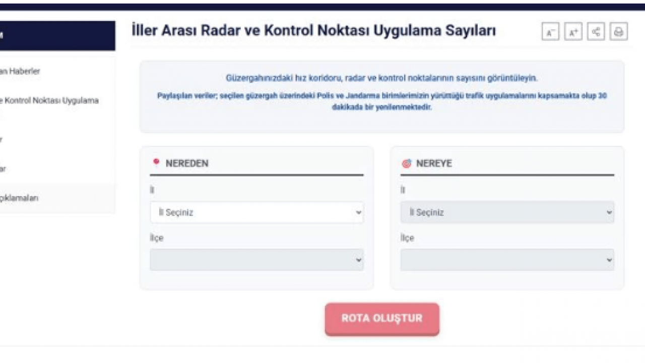 Foto - İçişleri Bakanlığı’ndan yenilik! Radar noktaları artık haritalarda görülebilecek