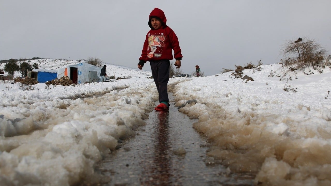Foto - İdlip'te kar altında yaşam savaşı