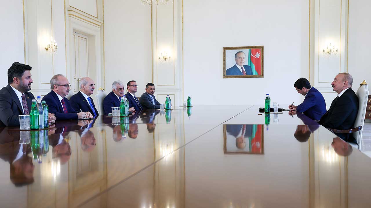 Foto - İlham Aliyev, Numan Kurtulmuş'u kabul etti