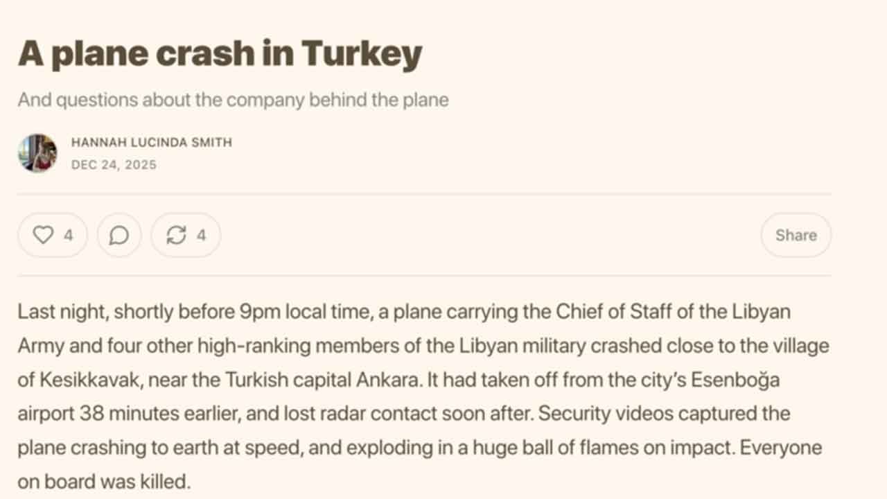 Foto - İngiliz isim, Libya uçağının düşüşünün arkasındaki ülkeyi açıkladı! İsrail, Yunanistan, BAE, ABD filan değil