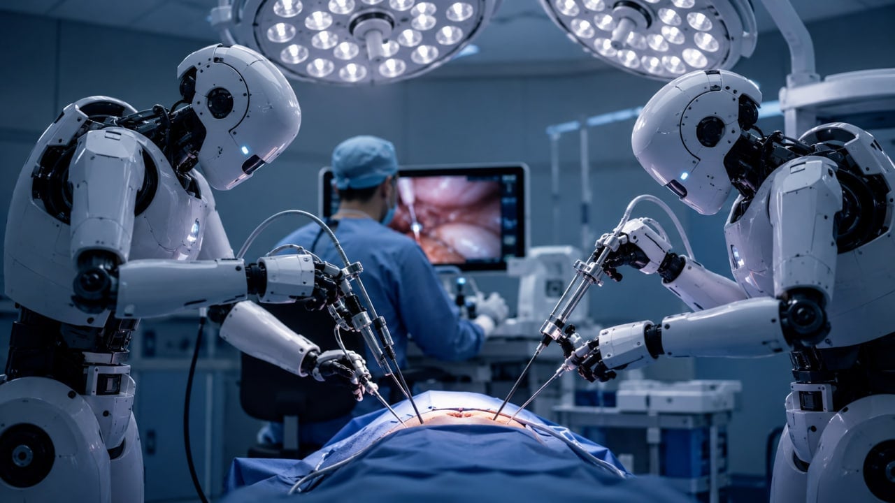 Foto - İnsansı robotlar canlı hayvanı ameliyat etti!