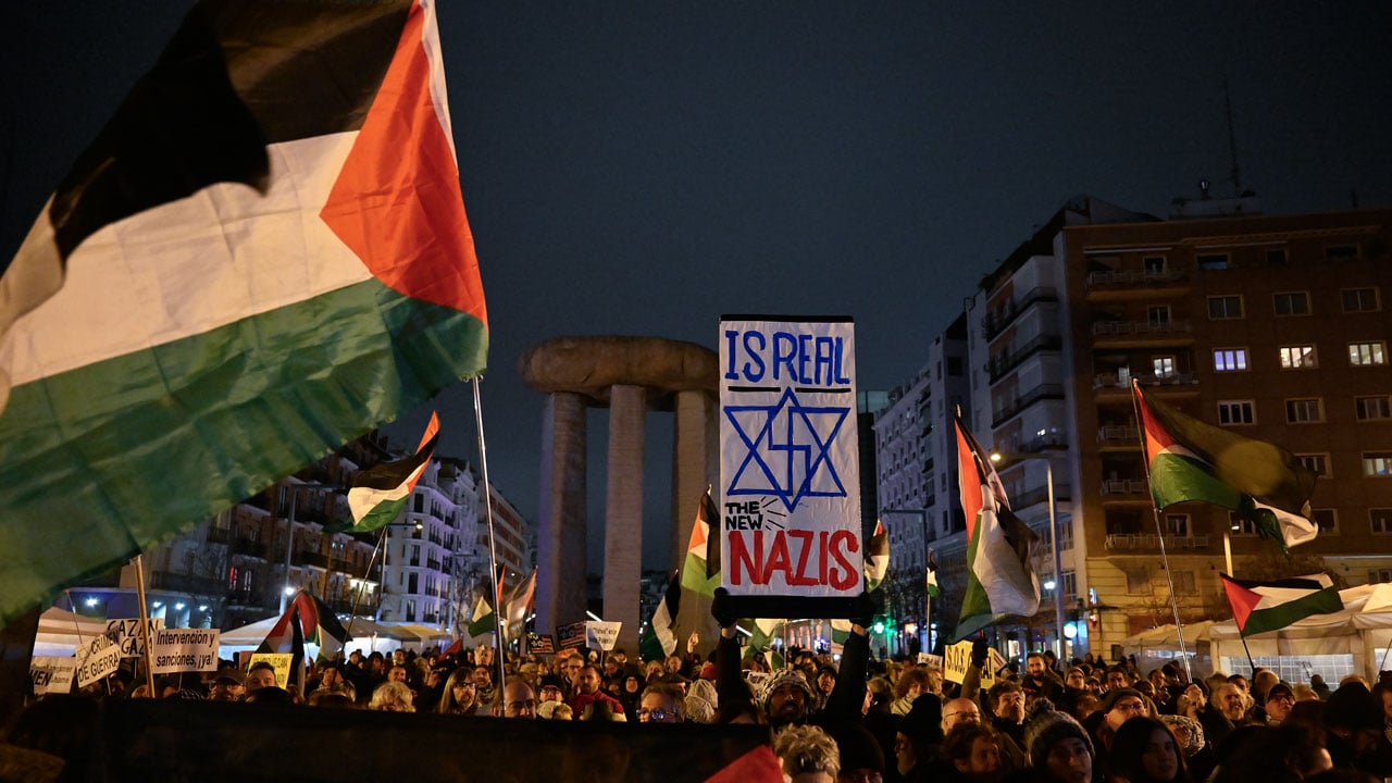 Foto - İspanya'da Maccabi Tel Aviv protesto edildi! Madrid sokaklarında "Özgür Filistin" sesleri