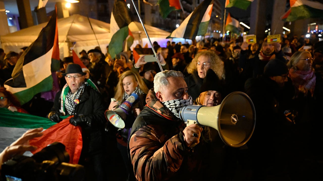 Foto - İspanya'da Maccabi Tel Aviv protesto edildi! Madrid sokaklarında "Özgür Filistin" sesleri