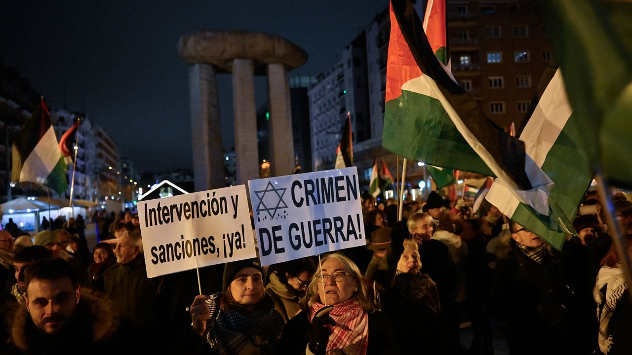 Foto - İspanya'da Maccabi Tel Aviv protesto edildi! Madrid sokaklarında "Özgür Filistin" sesleri