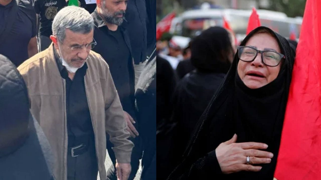 Foto - 'İsrail öldürdü' deniyordu... Ahmadinejad Hamaney'in cenazesine katıldı!