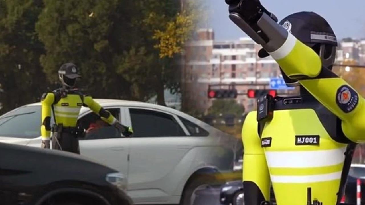 İşsizlik dalgası geliyor! İnsansı robotlar trafik polisliği yapıyor