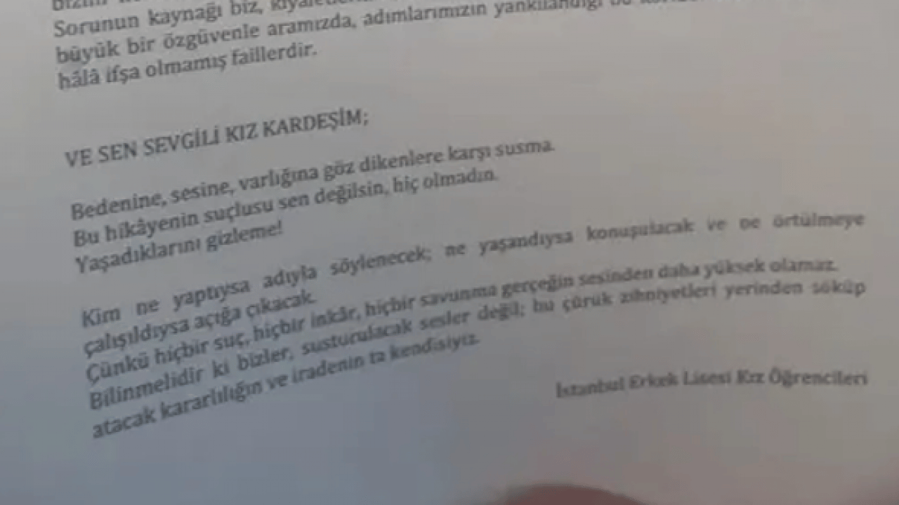 Foto - İstanbul Erkek Lisesi öğrenci birliğinin açıklamasına dikkat! Karma eğitimdeki derin rezillik ifşa oldu