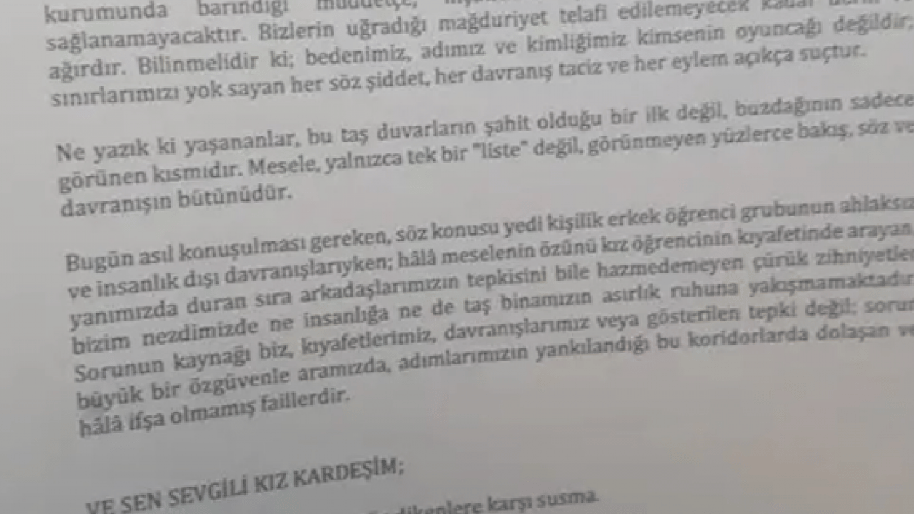 Foto - İstanbul Erkek Lisesi öğrenci birliğinin açıklamasına dikkat! Karma eğitimdeki derin rezillik ifşa oldu