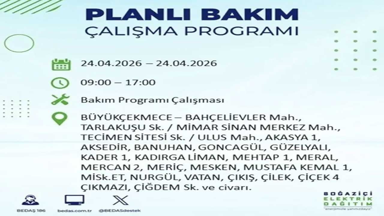 Foto - İstanbul'da milyonlarca kişiyi etkileyecek elektrik kesintisi uyarısı: BEDAŞ düğmeye bastı!