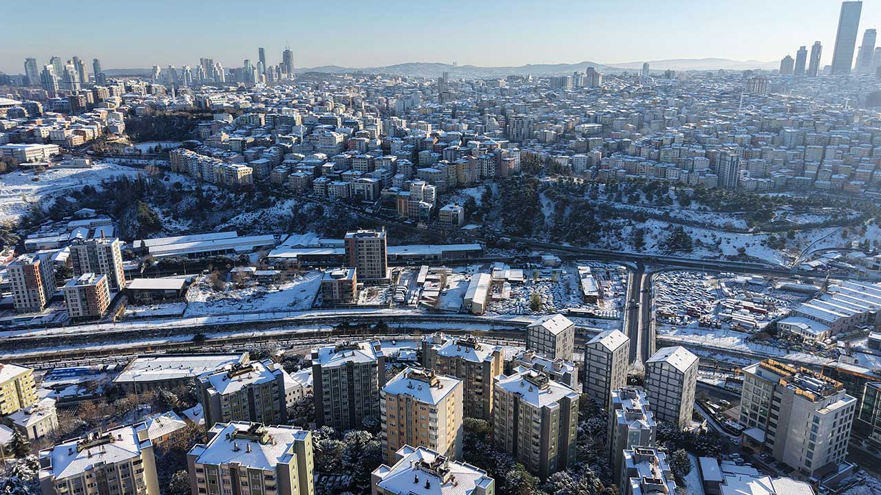 Foto - işte havadan görüntüler! Kar, İstanbul'a çok yakıştı