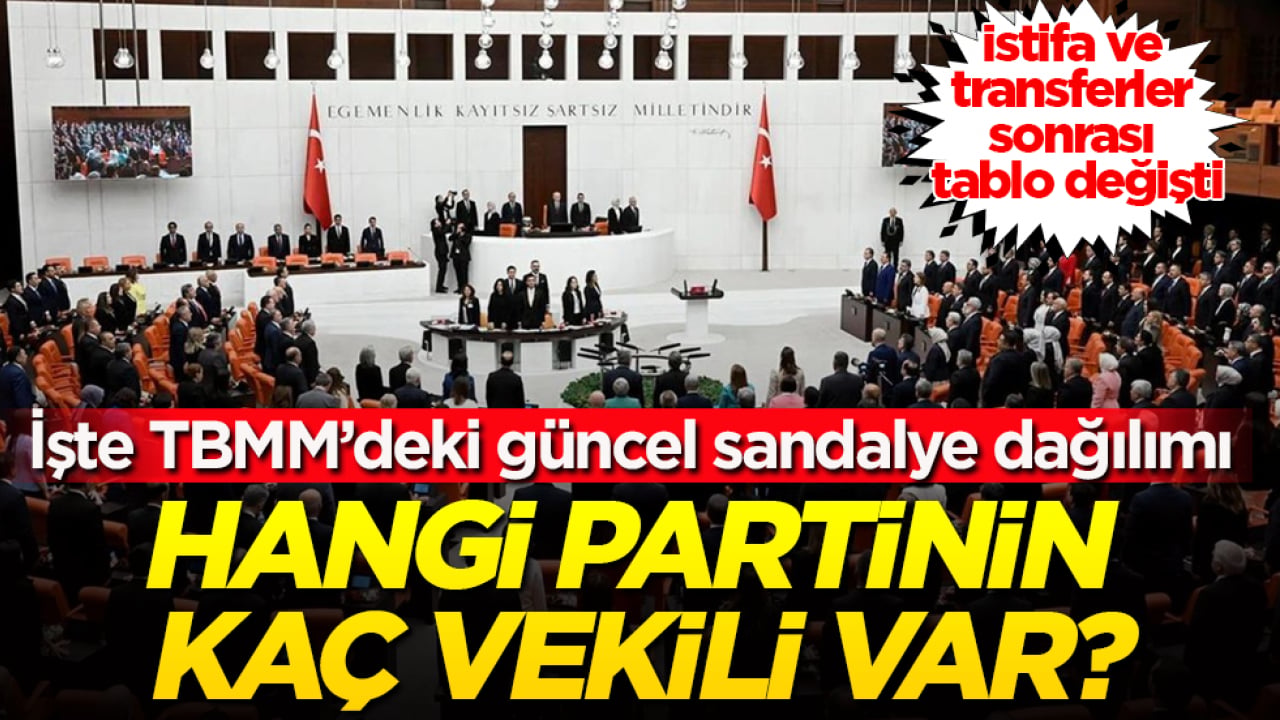 İstifa ve transferler sonrası tablo değişti! Hangi partinin kaç vekili var? İşte TBMM’deki güncel sandalye dağılımı