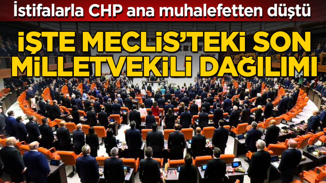 İstifalarla CHP ana muhalefetten düştü! İşte Meclis’teki son milletvekili dağılımı