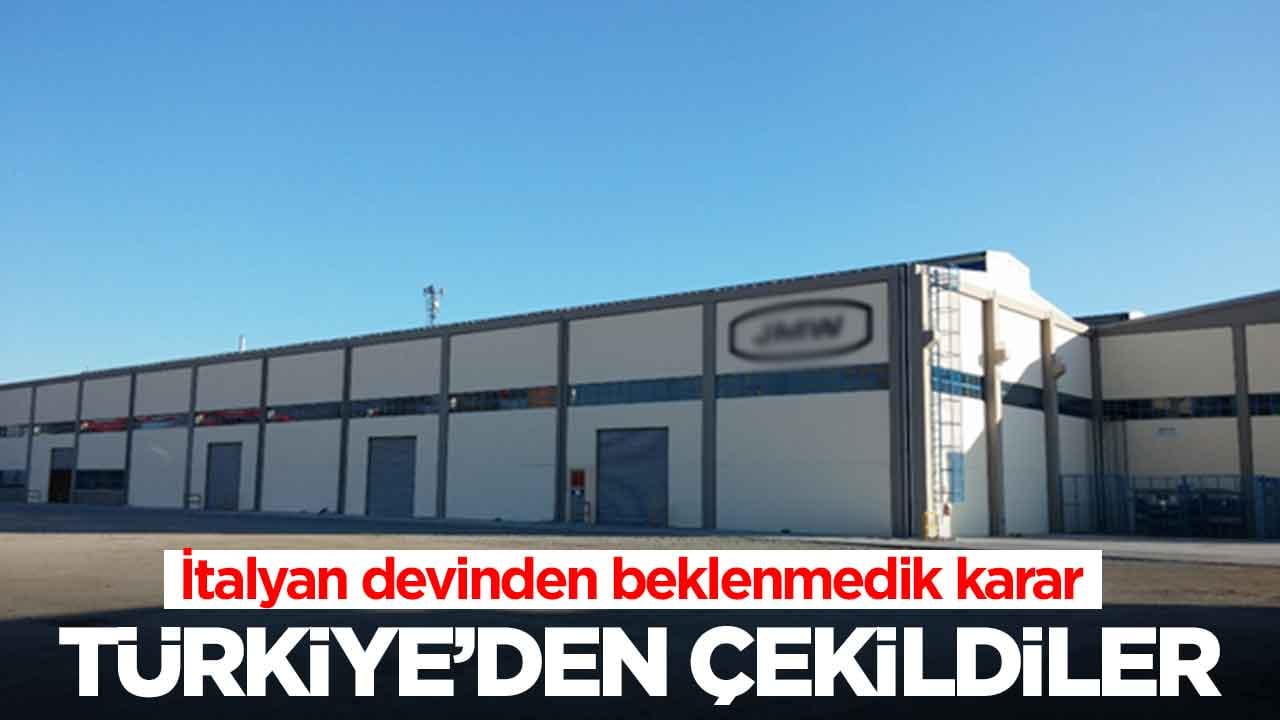 İtalyan devinden beklenmedik karar: Türkiye'den çekildiler