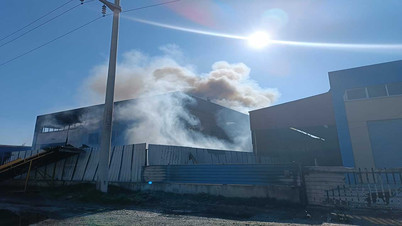 Foto - İzmir'de gökyüzünü siyah dumanlar kapladı! Fabrika alev alev yanıyor!
