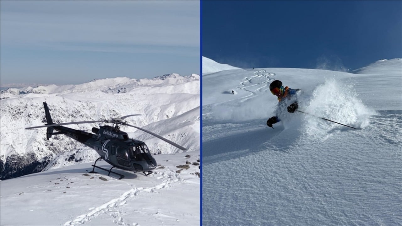 Foto - Kaçkar Dağları'nda ‘heliski’ heyecanı yaşanıyor