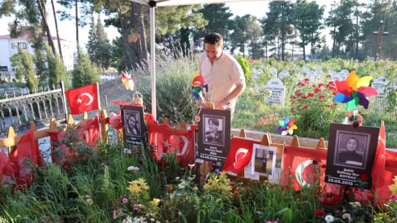 Kahramanmaraş'ta hüzünlü babalar günü! Evlatlarının kabirlerini ziyaret ettiler!