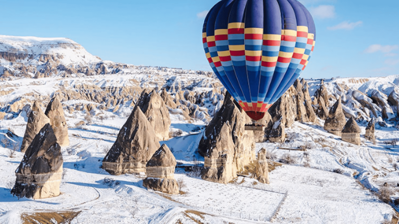 Foto - Kapadokya'da gökyüzü boş kaldı: Balon turlarına rüzgar ve sis engeli
