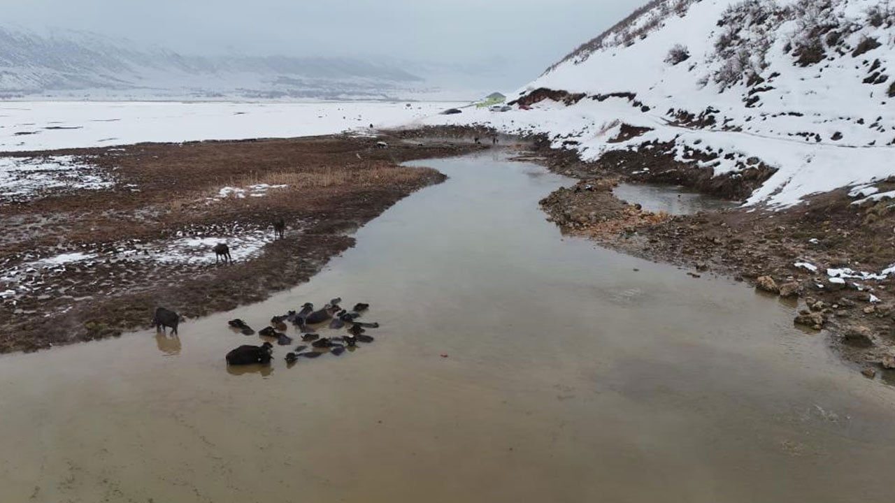 Foto - Kar 1 metre, hava eksi 25! Kışın ortasında şaşırtan manzara
