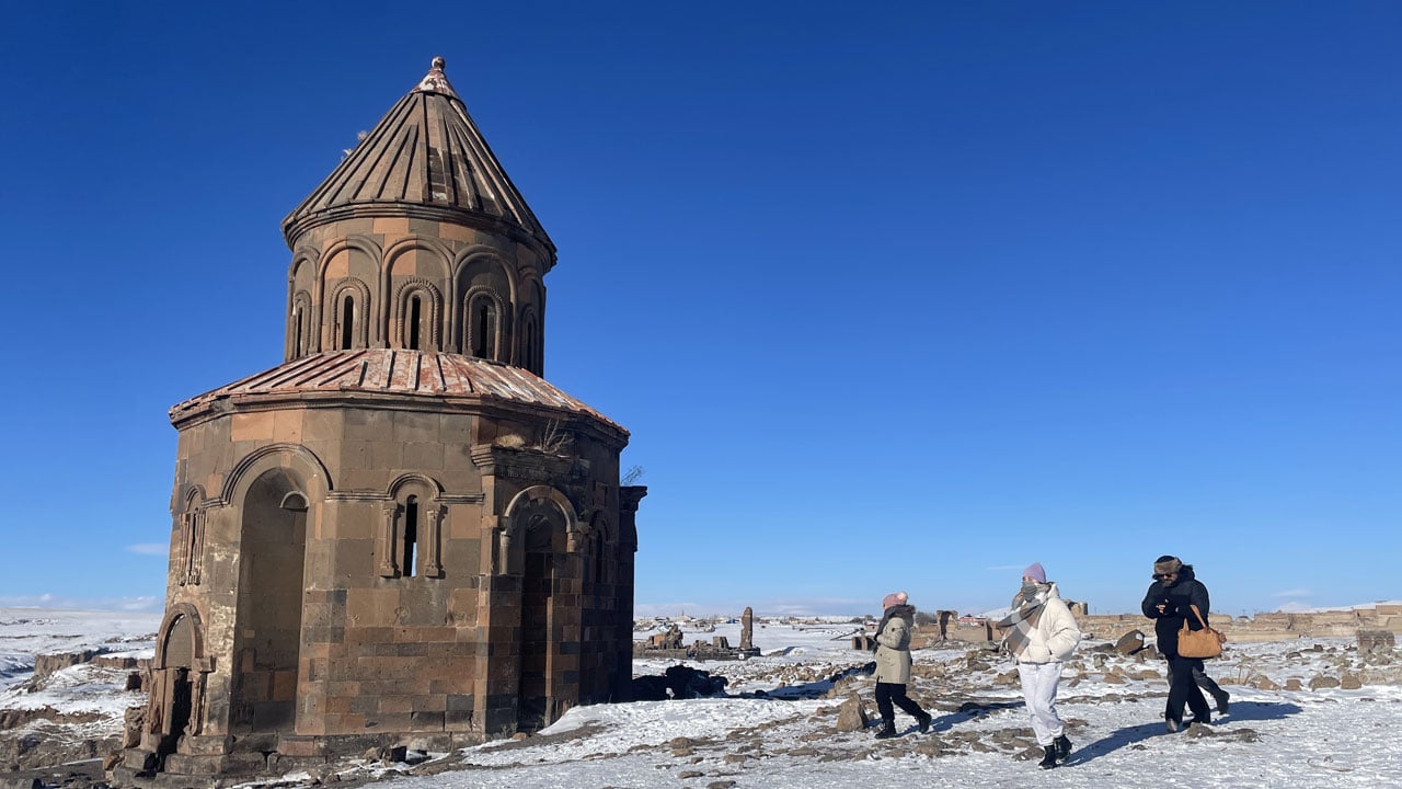 Foto - Kar altında bin yıllık şehir! Ani’de kış masalı