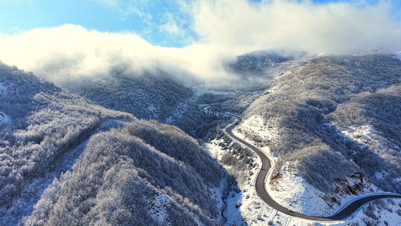 Foto - Kar Sivas’a çok yakışıyor! Geminbeli’nde kış güzelliği