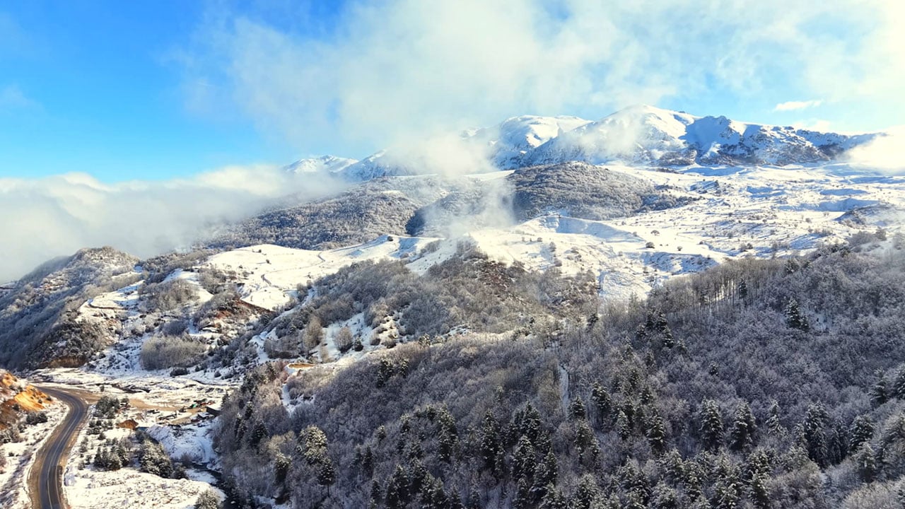 Foto - Kar Sivas’a çok yakışıyor! Geminbeli’nde kış güzelliği