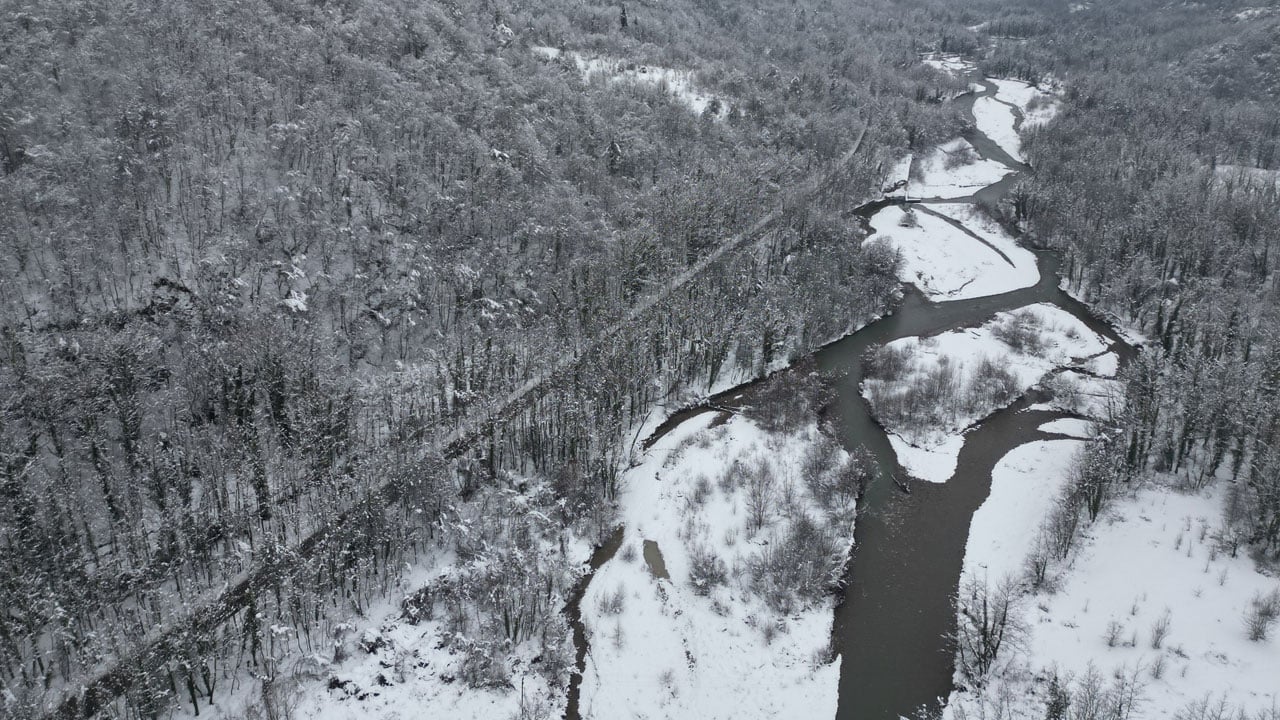 Foto - Kar yağınca masala döndü! "Ağaç tünel yol" büyüledi