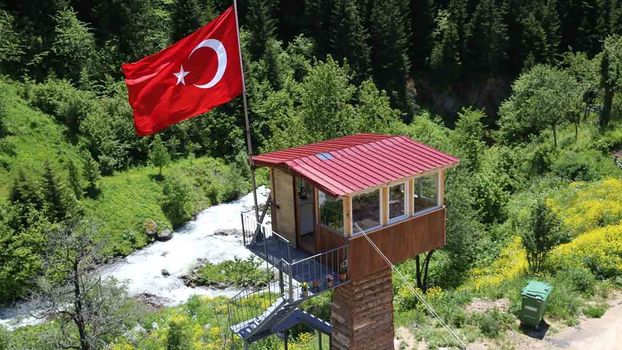 Foto - Karadenizli yine yaptı yapacağını: Yeşilin göbeğinde göz kamaştıran ev