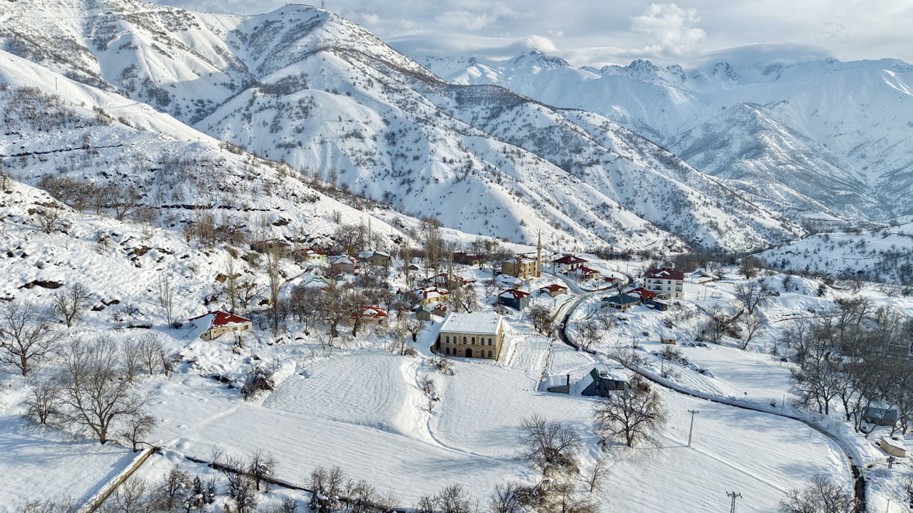 Foto - Karla gelen görsel şölen! Tarihi yapılar göz kamaştırdı