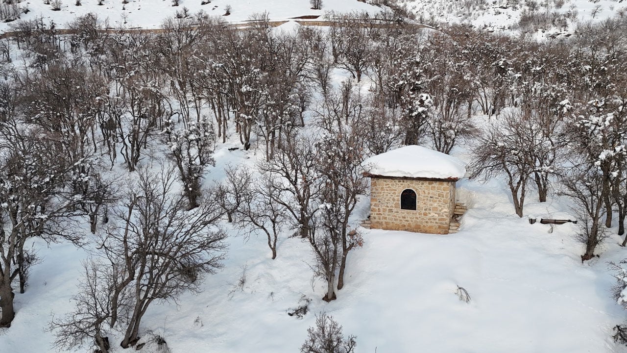 Foto - Karla gelen görsel şölen! Tarihi yapılar göz kamaştırdı