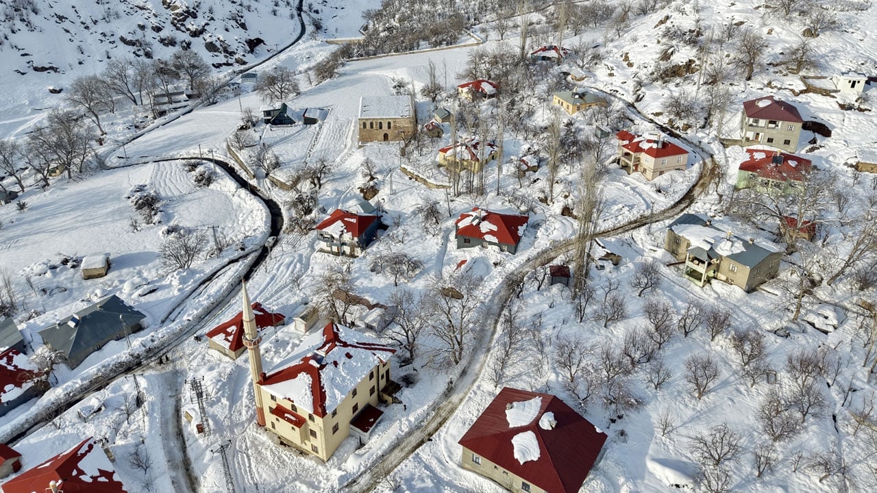 Foto - Karla gelen görsel şölen! Tarihi yapılar göz kamaştırdı