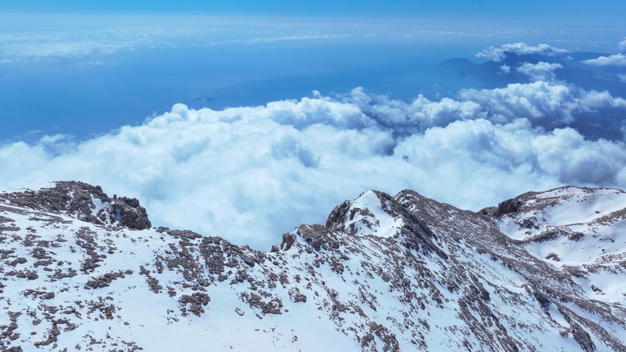 Foto - Burası Doğu Anadolu değil Akdeniz! Karlı Antalya ziyaretçi çekiyor