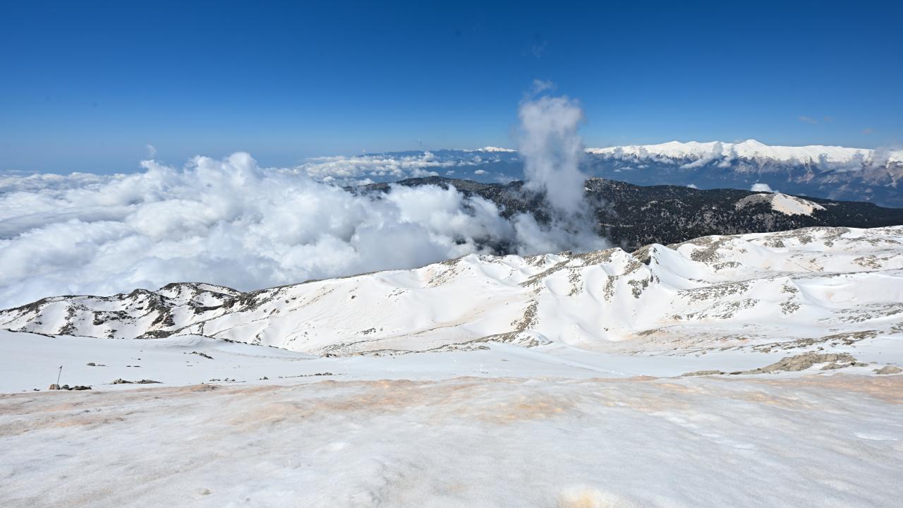 Foto - Burası Doğu Anadolu değil Akdeniz! Karlı Antalya ziyaretçi çekiyor