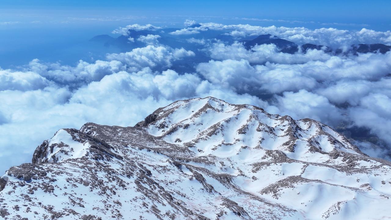 Foto - Burası Doğu Anadolu değil Akdeniz! Karlı Antalya ziyaretçi çekiyor