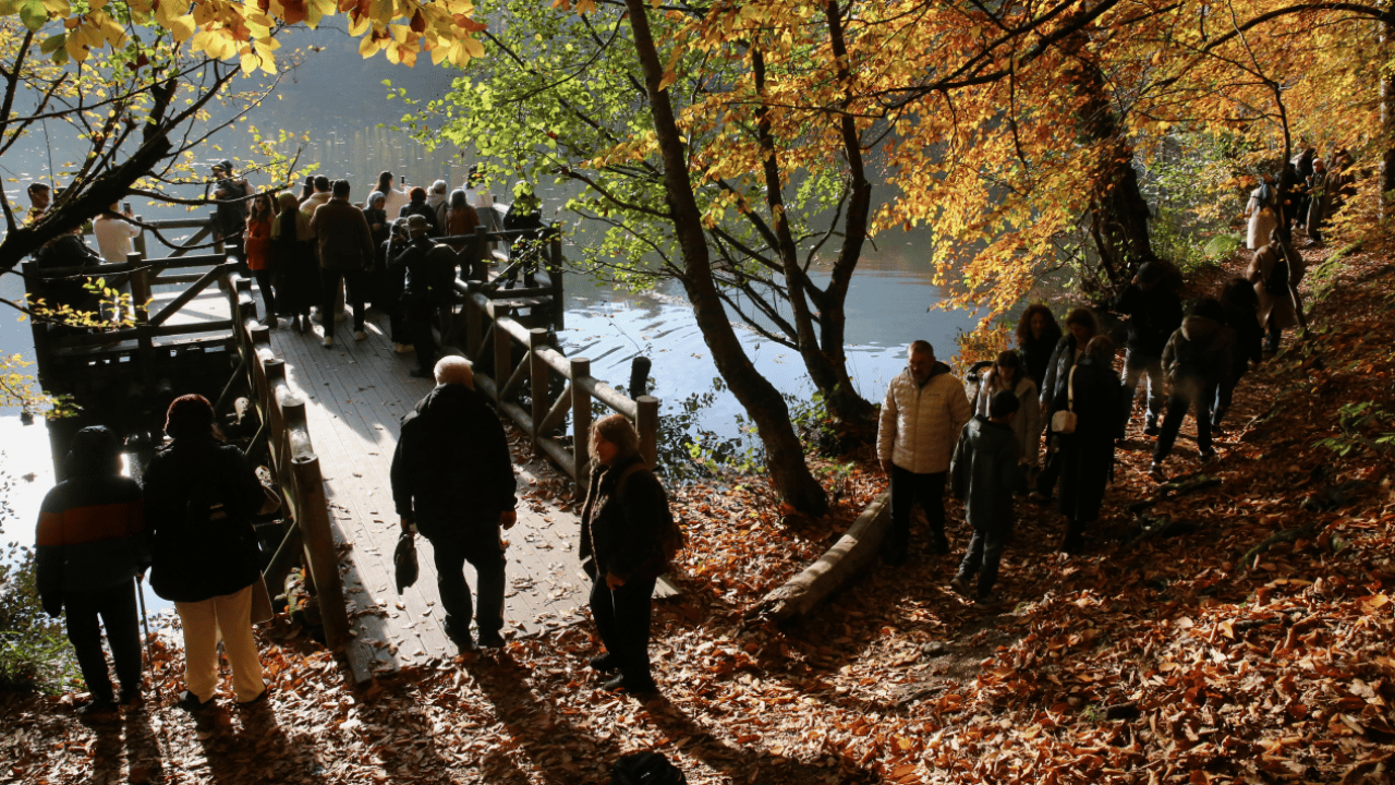 Foto - Kartpostallık manzara: Yedigöller Milli Parkı, sonbahar renkleriyle ziyaretçi akınına uğradı