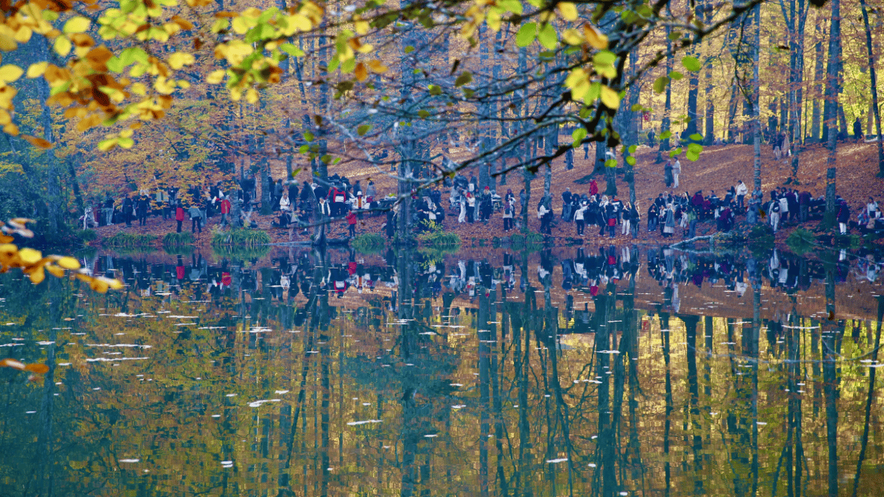 Foto - Kartpostallık manzara: Yedigöller Milli Parkı, sonbahar renkleriyle ziyaretçi akınına uğradı