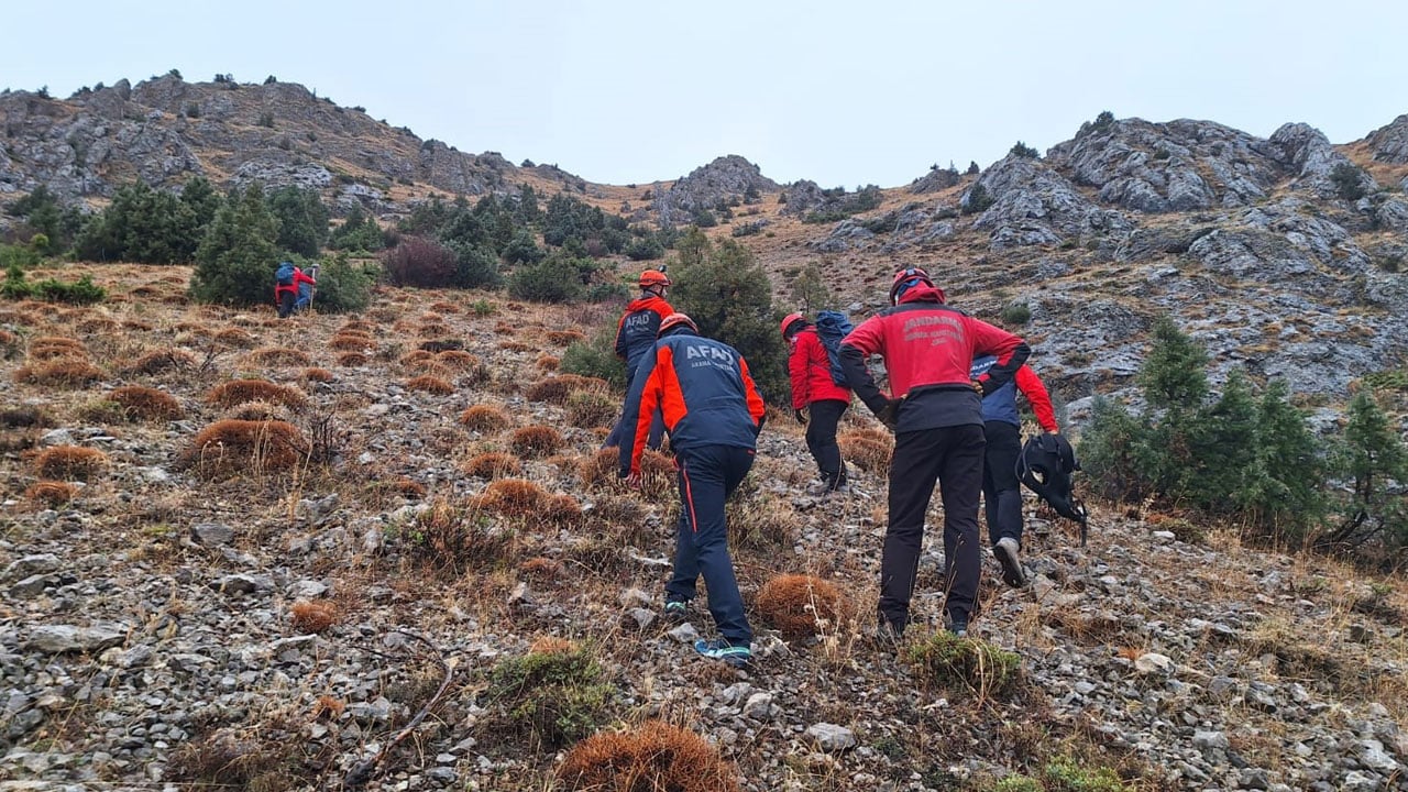 Kayalıkta mahsur kaldılar! 11 keçi 3 saatte kurtarıldı