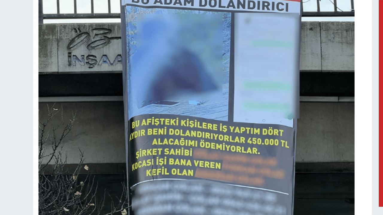 Foto - Kent merkezinde şaşırtan görüntü: 'Dikkat bu adam dolandırıcıdır'