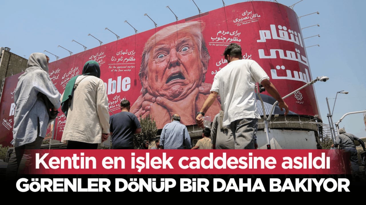 Kentin en işlek caddesine asıldı! Görenler dönüp bir daha bakıyor