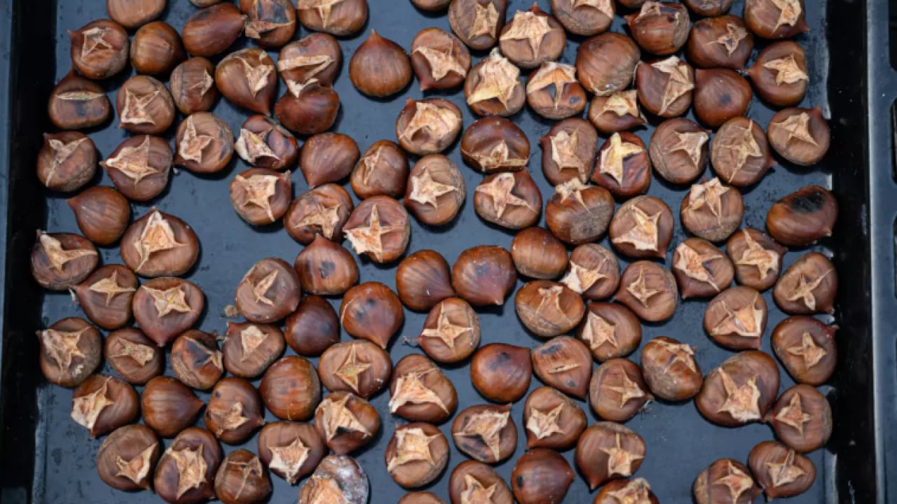 Foto - Kestane bu şekilde kolay soyuluyor! Suyuna bir kaşık atın yeter!