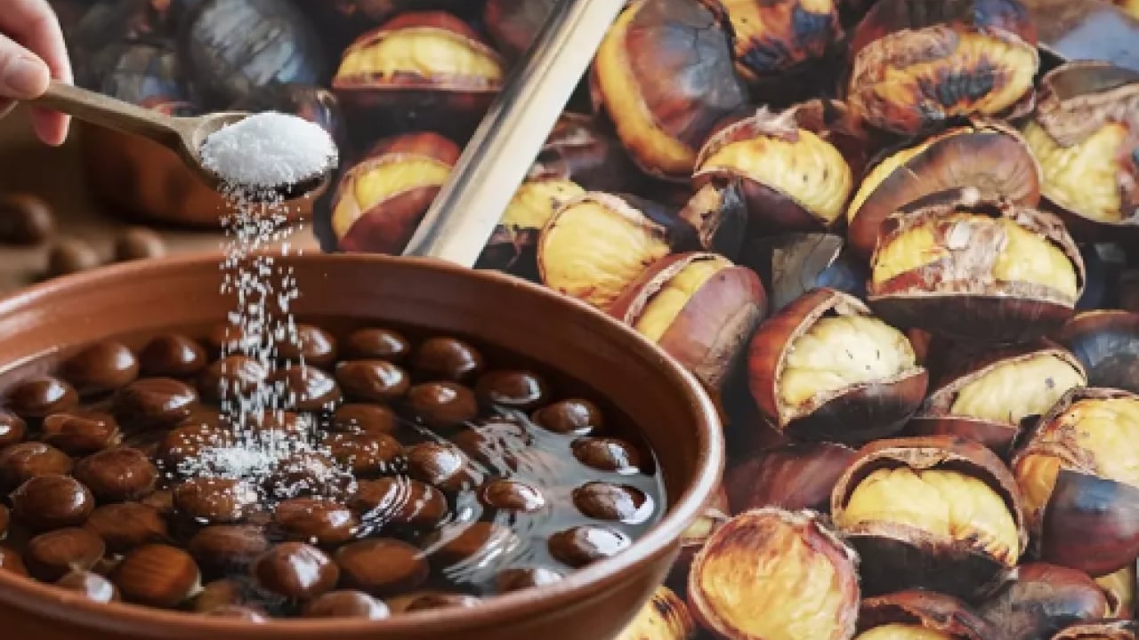 Foto - Kestaneyi fırına atmadan önce suyuna 1 kaşık atın! Meğer kestane bu yüzden daha... Püf noktası!