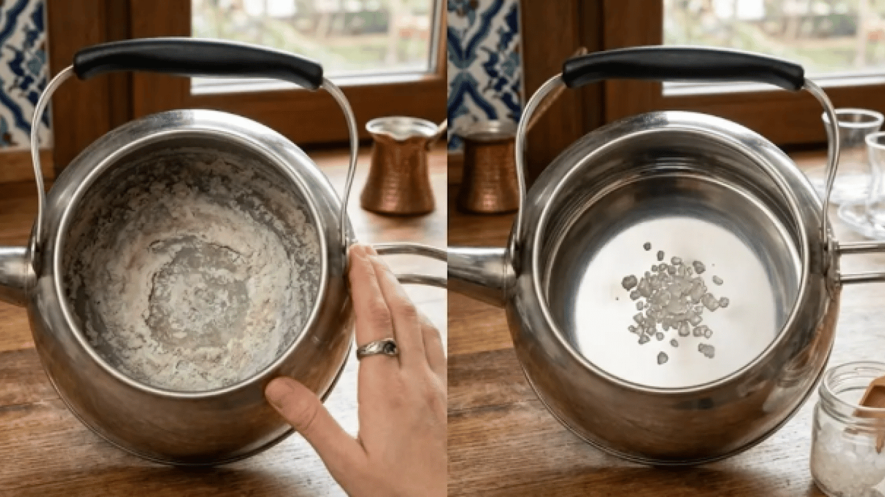 Kireçli çaydanlığa son: İçine bir avuç atın etkiyi görün!