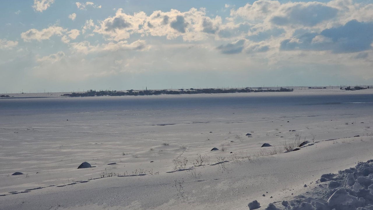 Kış sert yüzünü gösterdi! Kuş cenneti tamamen dondu