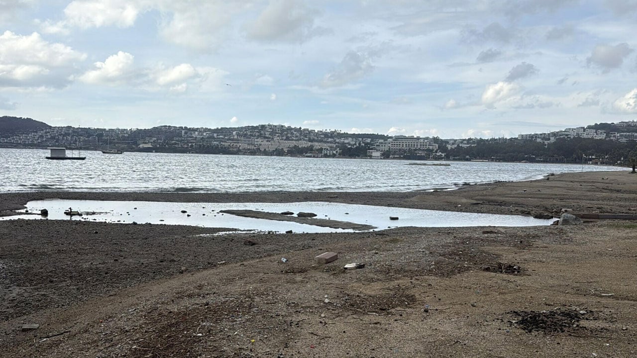Korkutan manzara! Deniz çekildi, adacıklar ortaya çıktı