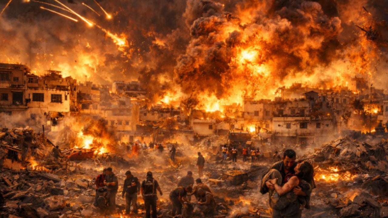 Foto - Kuduz köpeklerden Lübnan’da Soykırım Sağanağı: 10 Dakikada 100 Bomba!