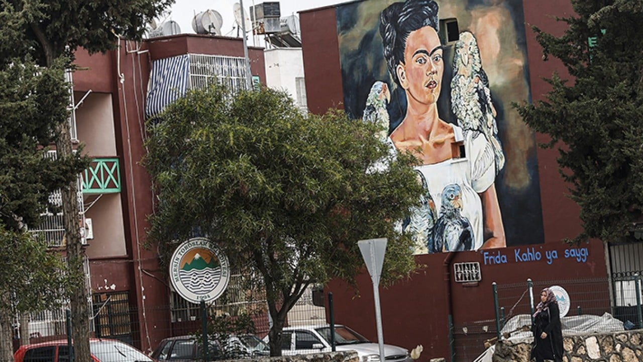 Foto - Mahalle açık hava sanat galerisine döndü