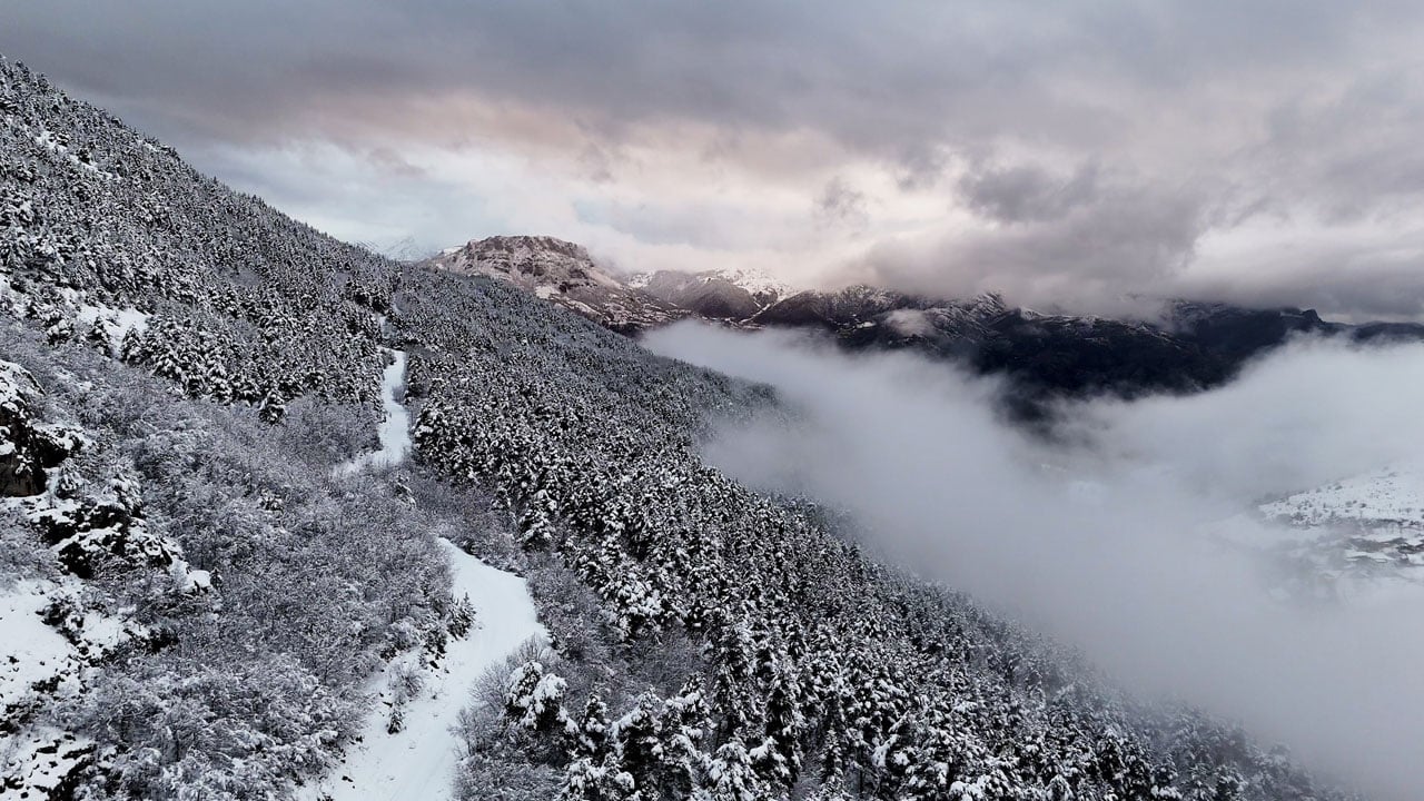 Foto - Masalsı manzara! Gümüşhane’de kar ve sis bir arada görüntülendi