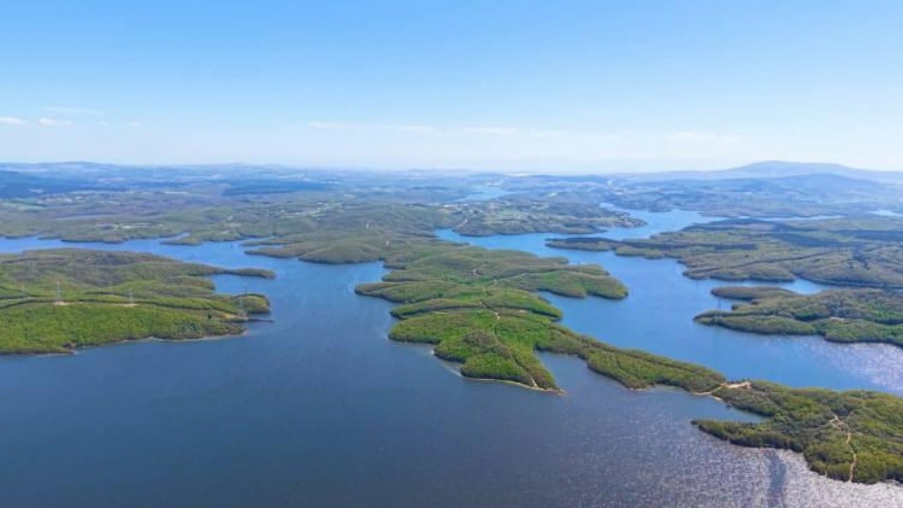 Foto - Mavi ve yeşilin muazzam buluşması dronla görüntülendi! İstanbul’un can damarı Ömerli Barajı’ndaki doluluk oranı yüzleri güldürdü!