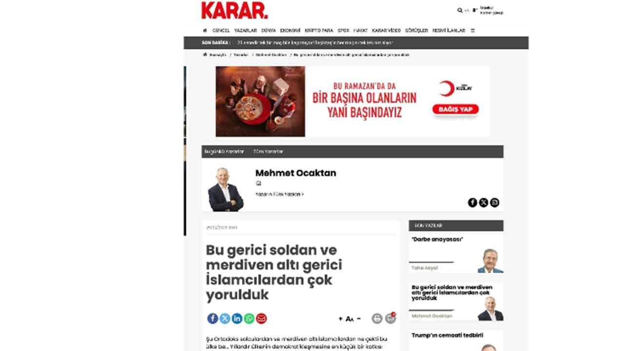 Foto - Mehmet Ocaktan'dan salya sümük saldırı! Mübarek günlerde Müslümanları açık açık tahrik etti