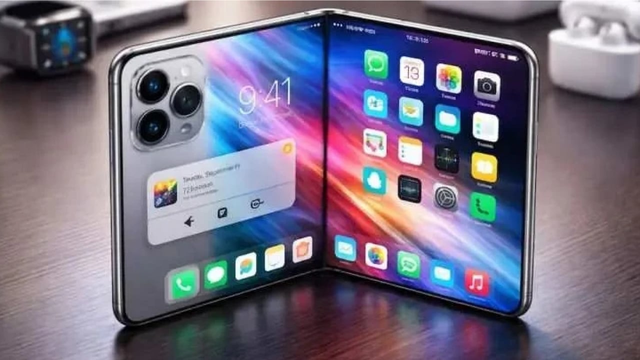 Foto - Merakla bekleniyordu: Katlanabilir iPhone görücüye çıktı!
