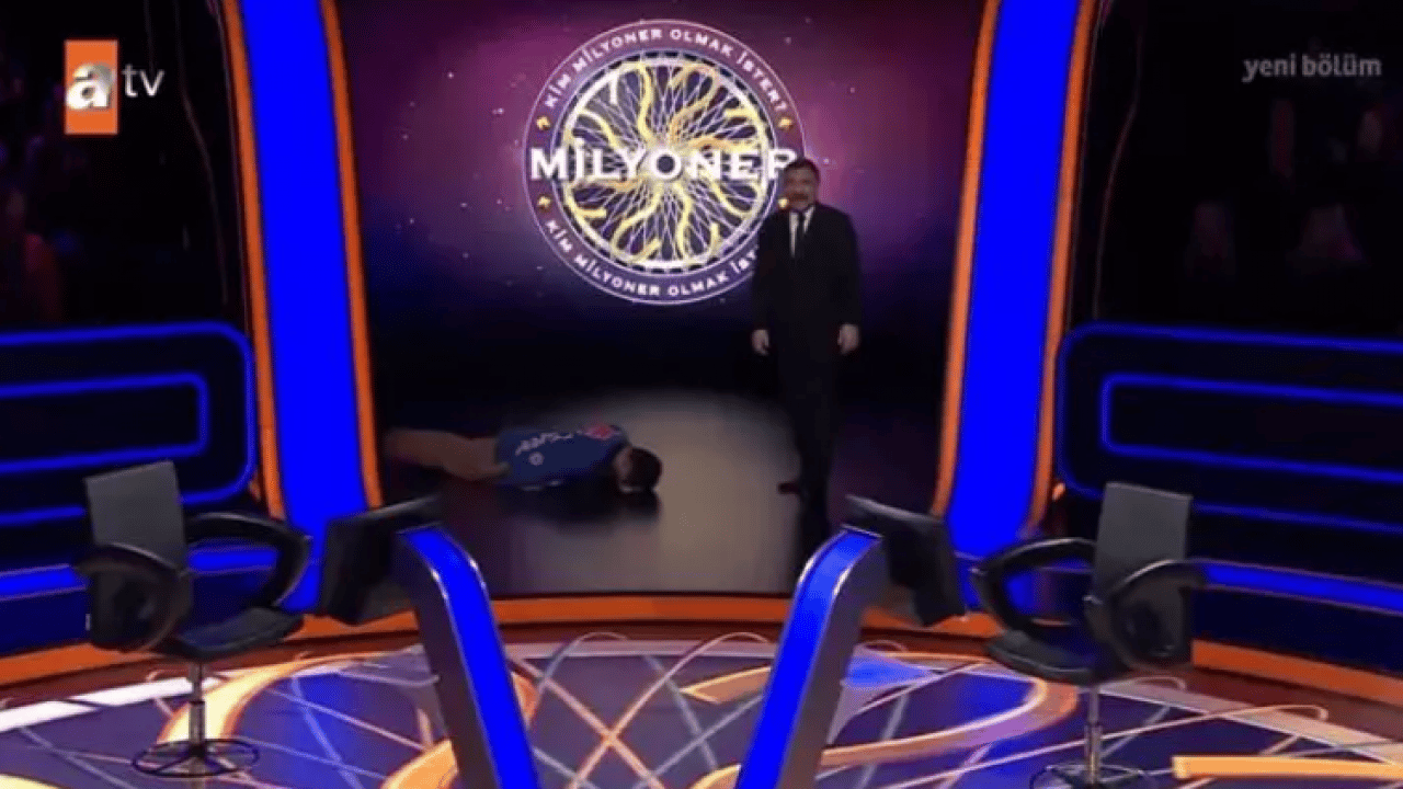 Foto - Milyoner'de ağızları açık bırakan anlar! Birden yere kapandı... Oktay Kaynarca şaştı kaldı